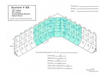 Procyc Fotostudio  voor studio limbo van ca 4  x 6 x 6 meter