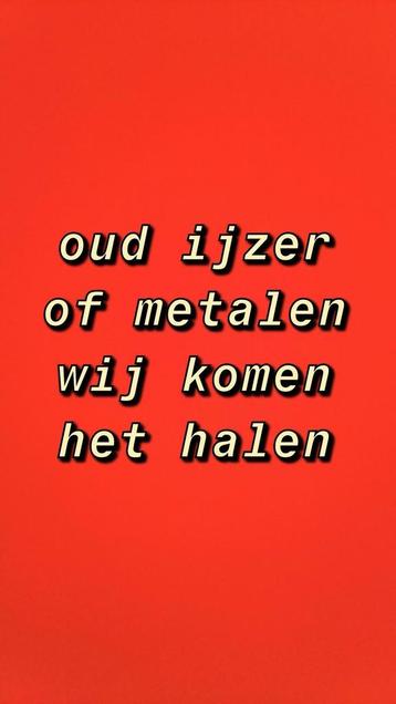 Wij halen u oud ijzer haarlem en omstreken
