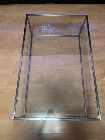 Glazen salontafel 110x70