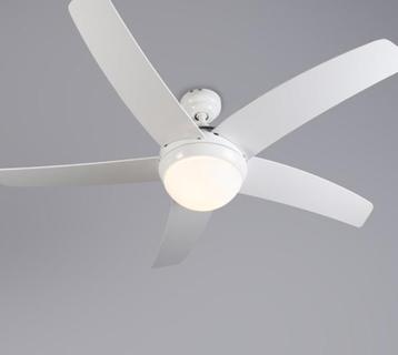 Gratis Plafondventilator met lamp wit