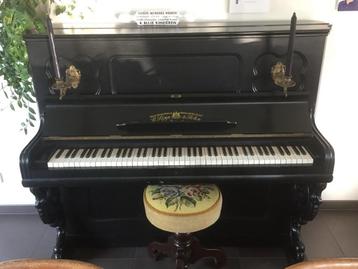 Zwarte Piano met Kruk - Decoratief