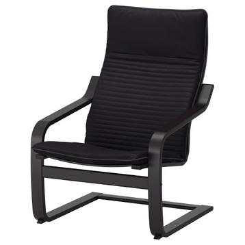 IKEA POÄNG Armchair – black-brown frame