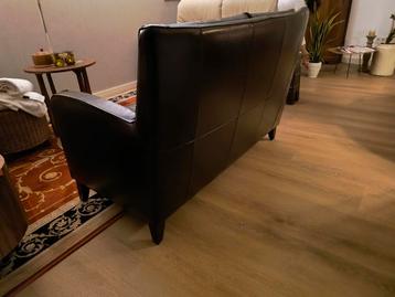 2 zits bank, donker bruin