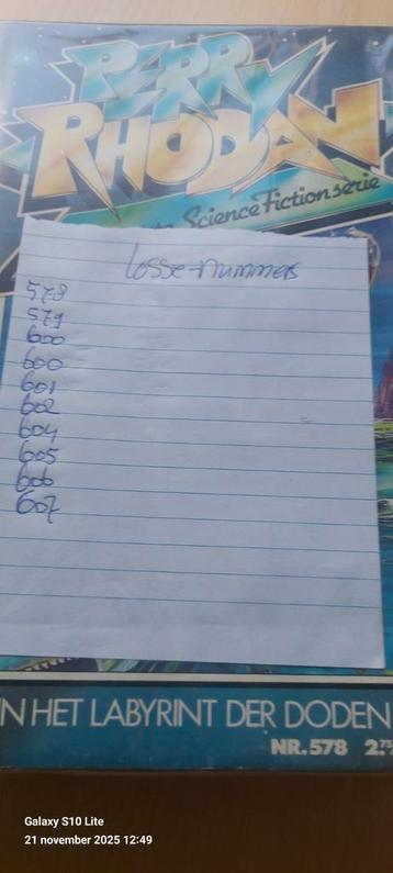 Perry Rhodan. Losse Nummers. 578/607.  10 stuks