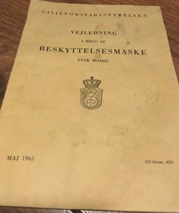 Gasmasker instruktie burgers Deens Denemarken 1965