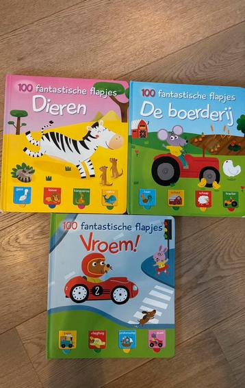 3 boeken met flapjes