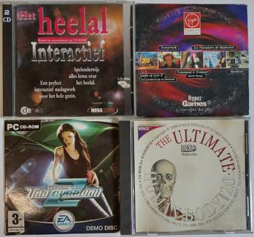 GRATIS 4x CD-rom over heelal, menselijk lichaam, leuke games