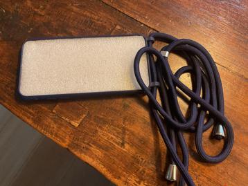 Nieuw iPhone hoesje - Donkerblauw met koord