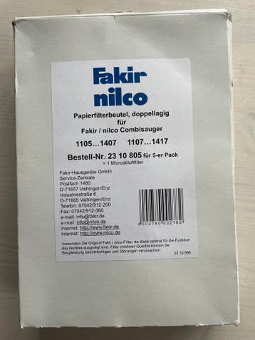 Fakir/Nilco Combisauger Filter - Nieuw