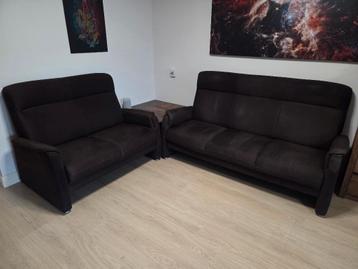 Chocoladebruine 2- en 3-zits bankstel