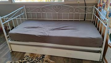 Bed met lade en matras, 90*200
