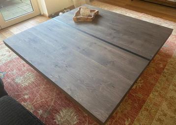 Vierkante houten salontafel 160x160 cm