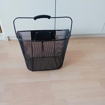 Fietsmand zwart metaal kliksysteem