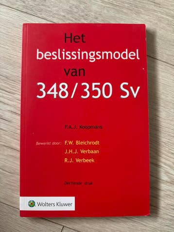 Beslissingsmodel 348/350 Sv - 13e druk, perfecte staat