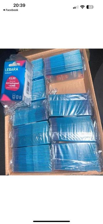 Grote aantallen simkaarten beschikbaar lebara ALLES GESEALED