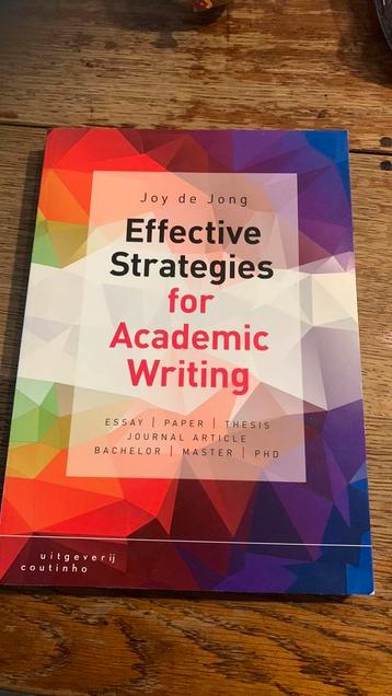 Joy de Jong - Effective strategies for academic writing