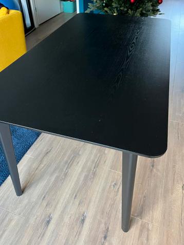 IKEA Lisabo Tafel zwart 140x78 - Gebruikt gratis afhalen