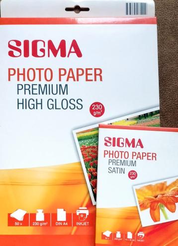 Sigma fotopapier A4 en 10x15 cm