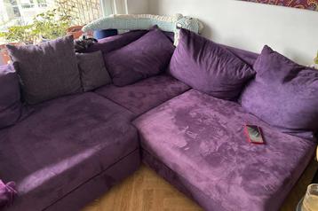 Paarse slaapbank - 3 persoons