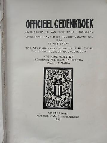 OFFICIEEL GEDENBOEK 1923