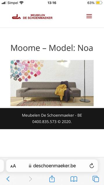 Bank Noa van Moome, lichtgrijs, stof