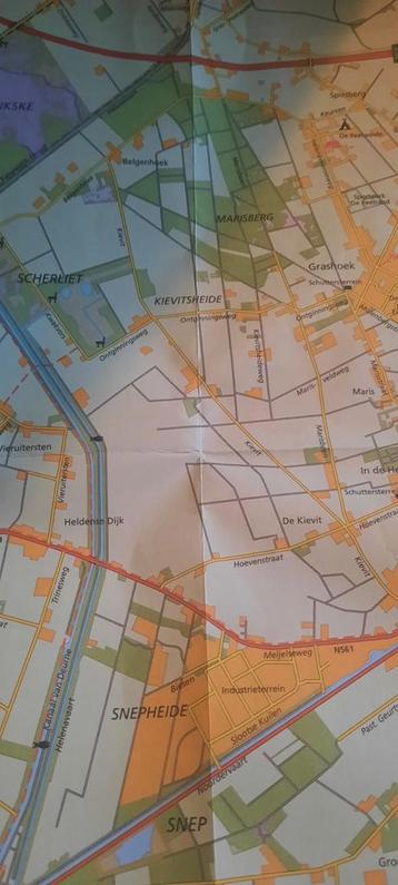 Oude landkaart regio Marisberg