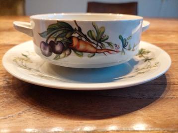 6 Royco soepkommen met schotel, gebruikt, Villeroy en Boch