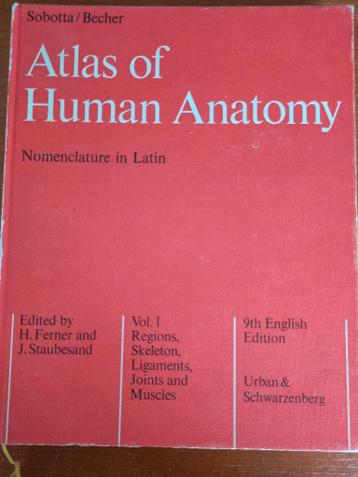 Sobotta anatomie atlas Volume 1, 2, 3