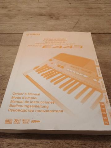 Yamaha PSR-E344 Handleiding / Manual