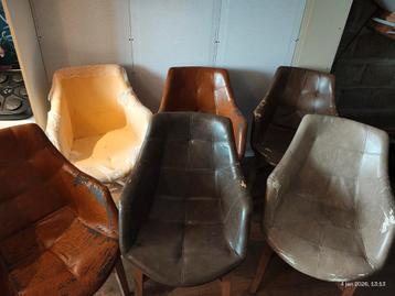 Gratis ophalen: 6 Eetkamerstoelen, kuipstoelen