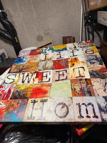 Schilderij Home Sweet Home - Beschadigd