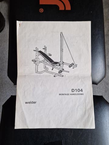 Compleet fitness toestel, Weider D104.