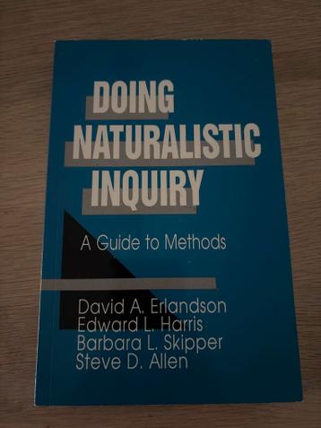 Doing Naturalistic Inquiry - Gids voor Methoden