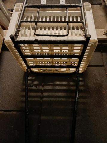 Steun voor een fietsmandje/kratje(inclusief. Kratje)