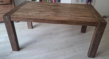 Eetkamer tafel massief acaciahout 165 x 100 x 77 cm