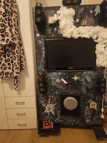 Game Wand met TV & Speakers - Compleet!