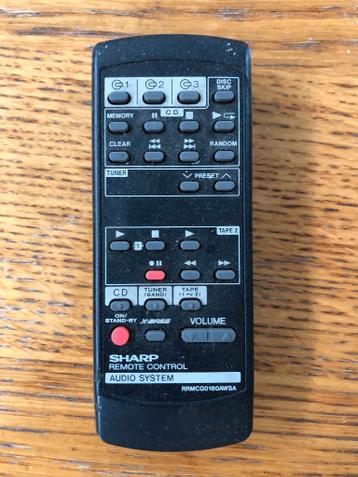 Afstandsbediening voor SHARP audio set