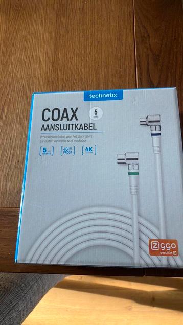 Coax kabel 5 meter, nieuw