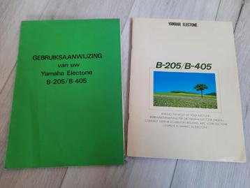 Gebruiksaanwijzing Yamaha Electone B-205 B-405 orgel
