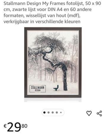 Zwarte Fotolijst 50x90 van Stallmann Design