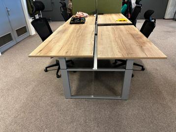 Bureau met 2 werkplekken 160cm breed