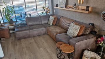 Hoekbank van microleder