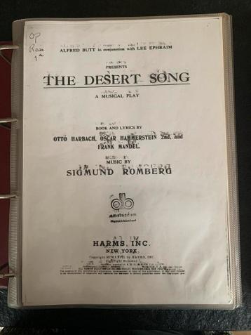 Bladmuziek - The Desert Song Musical