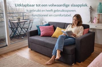 Gratis IKEA slaapbank 2-persoons, uitklapbaar Grijs / Zwart