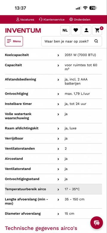 Inventum Mobiele Airco 3 in 1 - Perfect voor de Zomer!