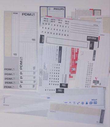 Stickers voor VHS-videobanden