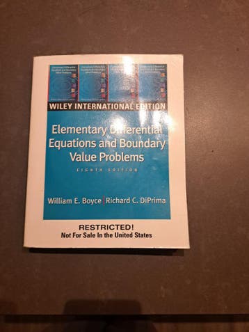 Elementary Differential Equations - Boyce & DiPrima