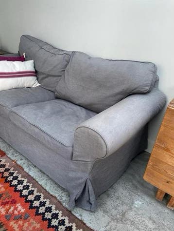 IKEA 2-zitsbank - Grijze hoes, goede staat