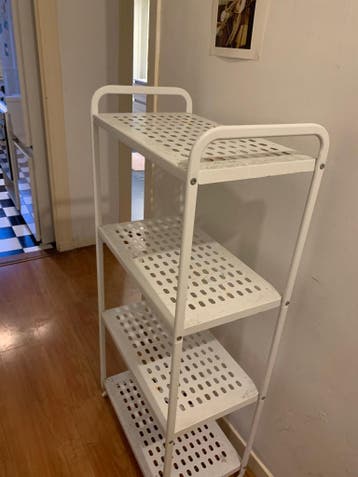 Kast - wit - ijzer/metaal - stelling kast
