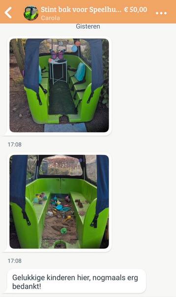 Stint bakken kinderbankje speelhuisje zandbak veel mogelijkh